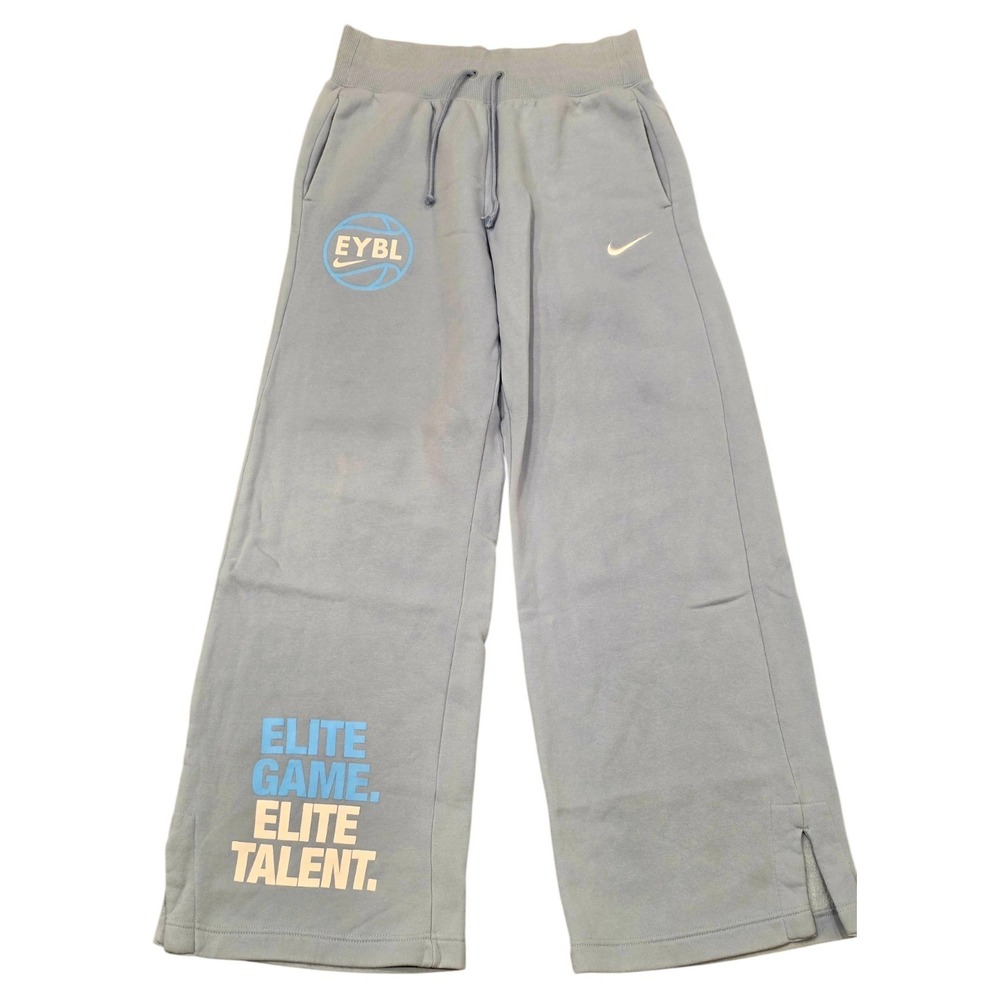 Nike EYBL Phoenix Fleece Wide Leg Sweatpants High Waisted Blue Women's Sz Small